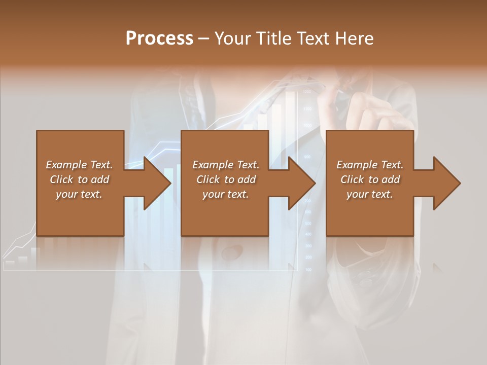A Business Woman Writing On A Chart With A Marker PowerPoint Template