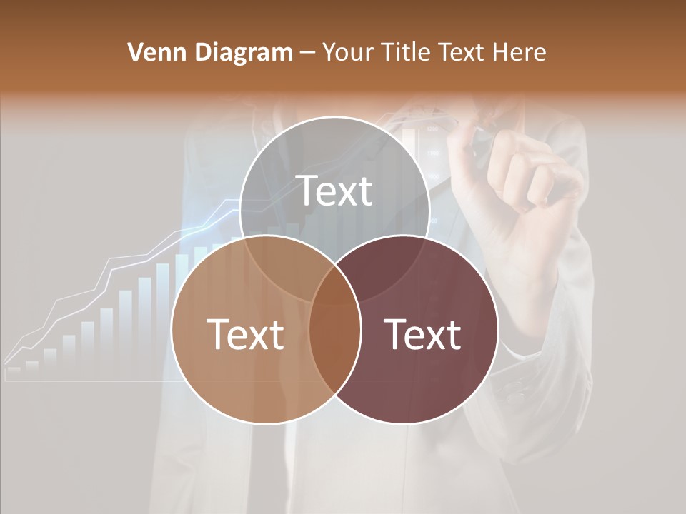 A Business Woman Writing On A Chart With A Marker PowerPoint Template