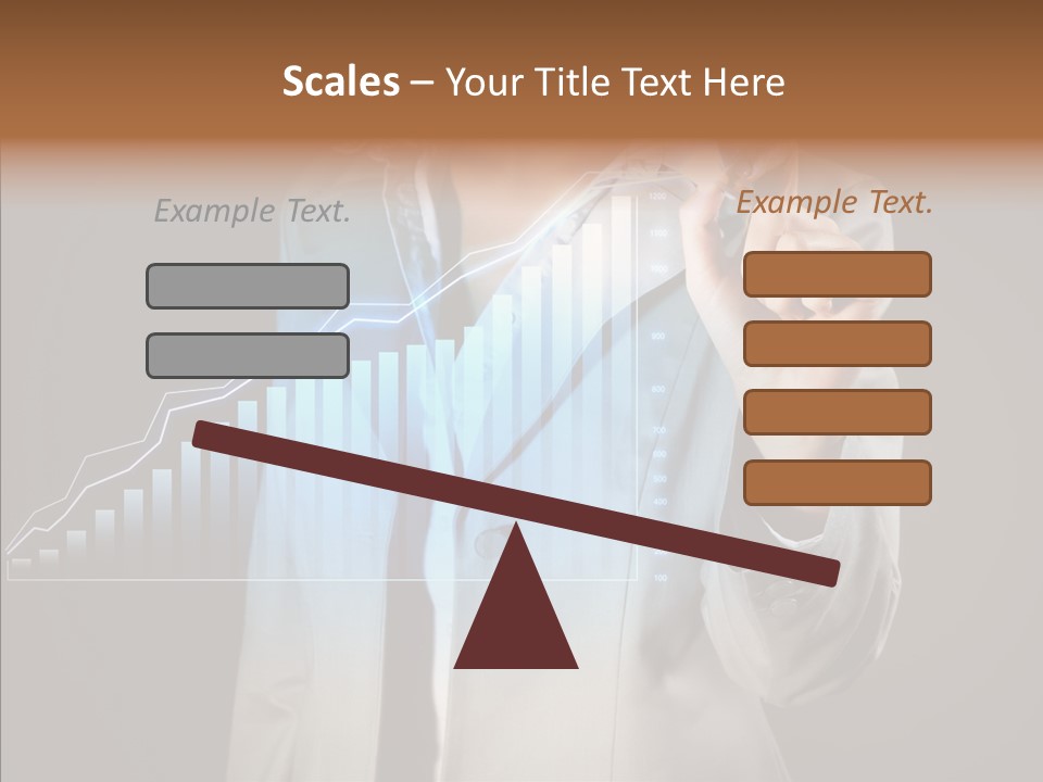 A Business Woman Writing On A Chart With A Marker PowerPoint Template
