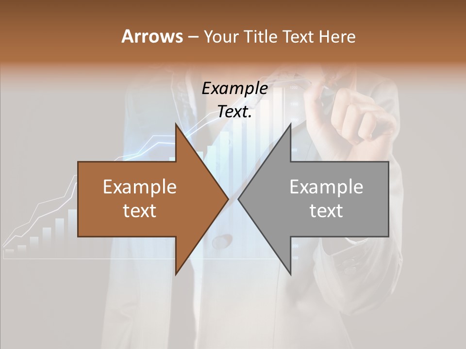 A Business Woman Writing On A Chart With A Marker PowerPoint Template