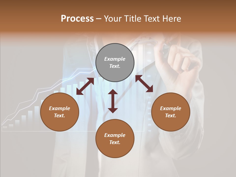 A Business Woman Writing On A Chart With A Marker PowerPoint Template