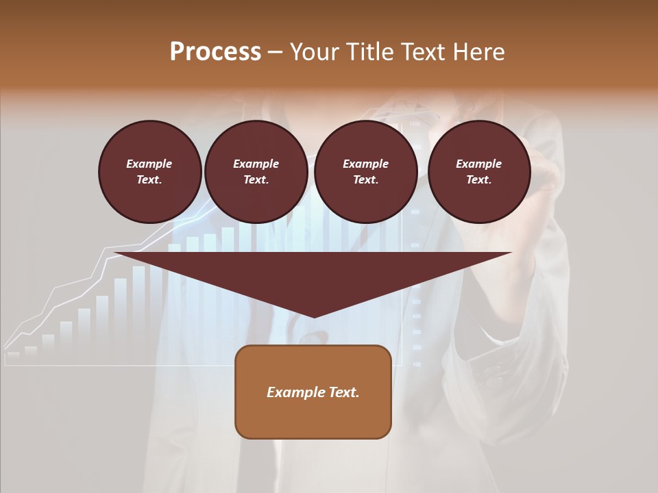 A Business Woman Writing On A Chart With A Marker PowerPoint Template