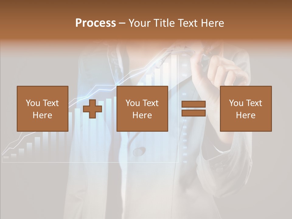 A Business Woman Writing On A Chart With A Marker PowerPoint Template