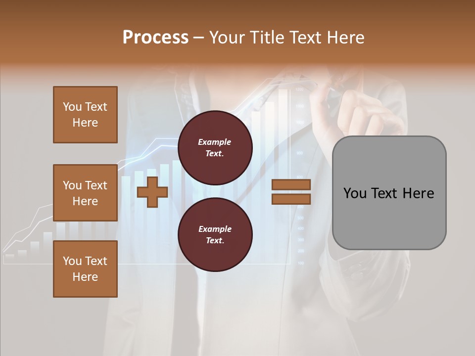 A Business Woman Writing On A Chart With A Marker PowerPoint Template
