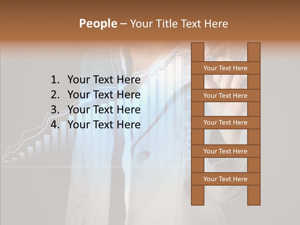 A Business Woman Writing On A Chart With A Marker PowerPoint Template