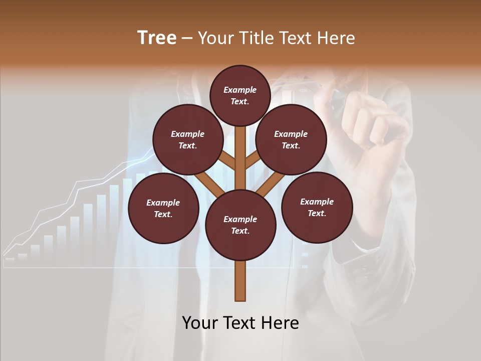 A Business Woman Writing On A Chart With A Marker PowerPoint Template