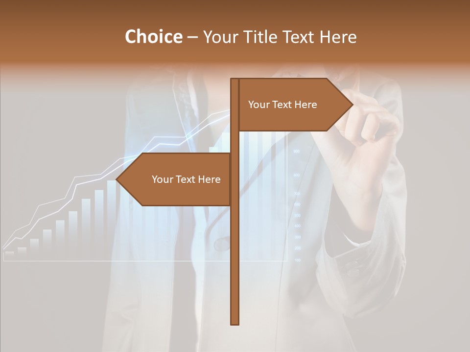 A Business Woman Writing On A Chart With A Marker PowerPoint Template