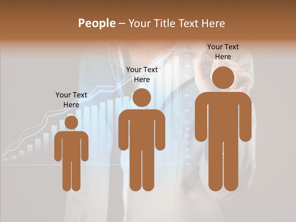 A Business Woman Writing On A Chart With A Marker PowerPoint Template