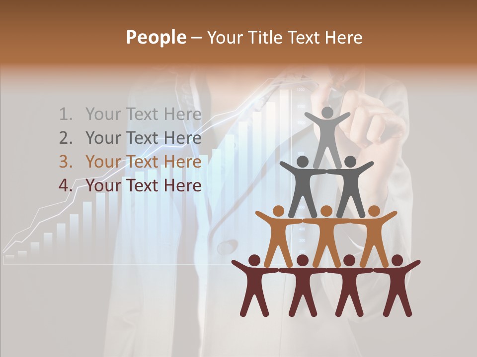 A Business Woman Writing On A Chart With A Marker PowerPoint Template