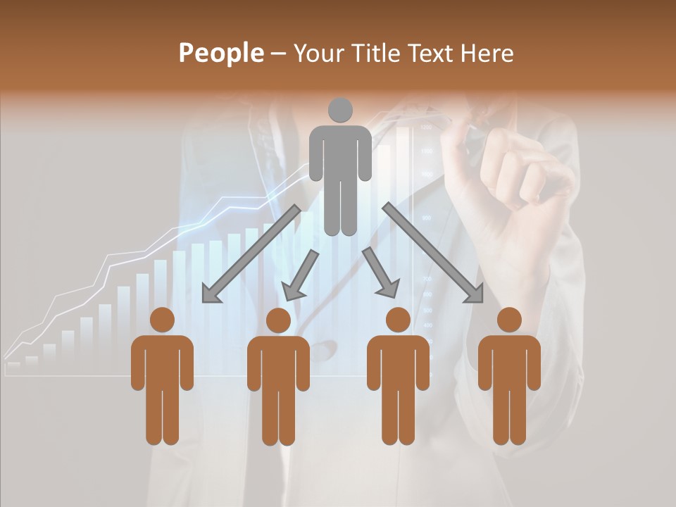 A Business Woman Writing On A Chart With A Marker PowerPoint Template