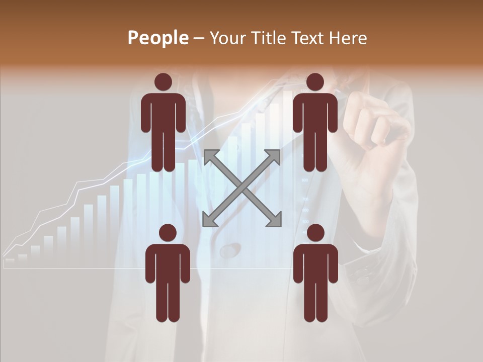 A Business Woman Writing On A Chart With A Marker PowerPoint Template