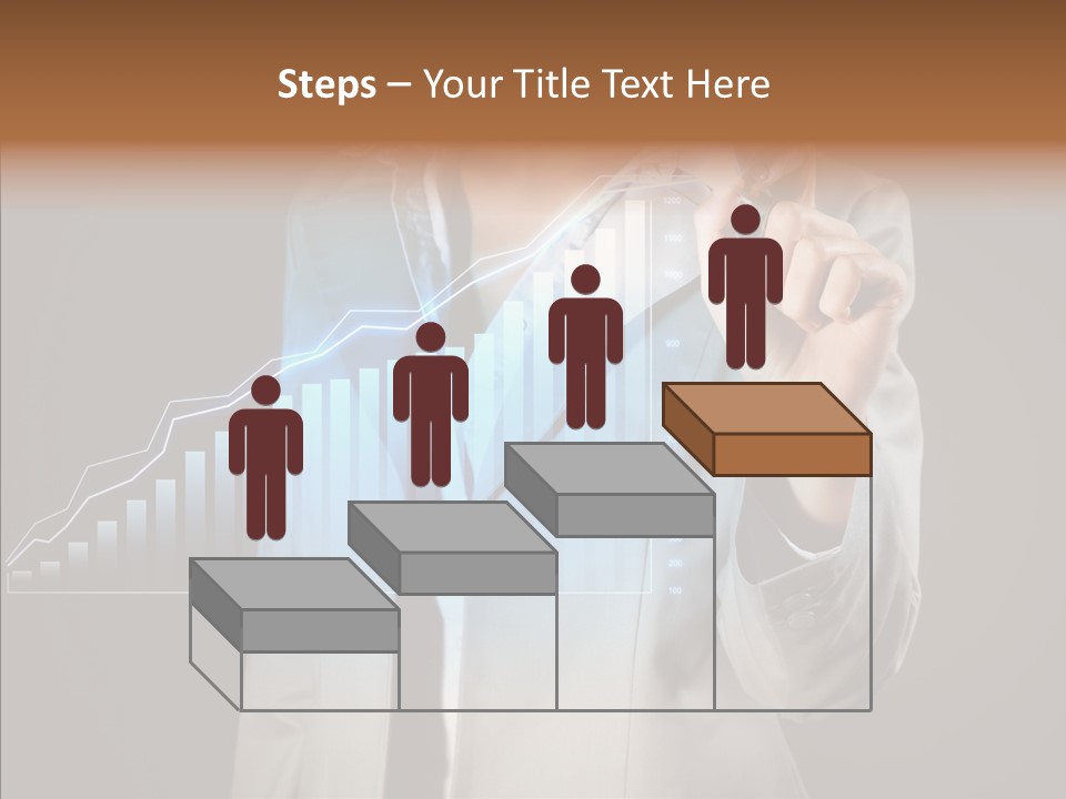 A Business Woman Writing On A Chart With A Marker PowerPoint Template