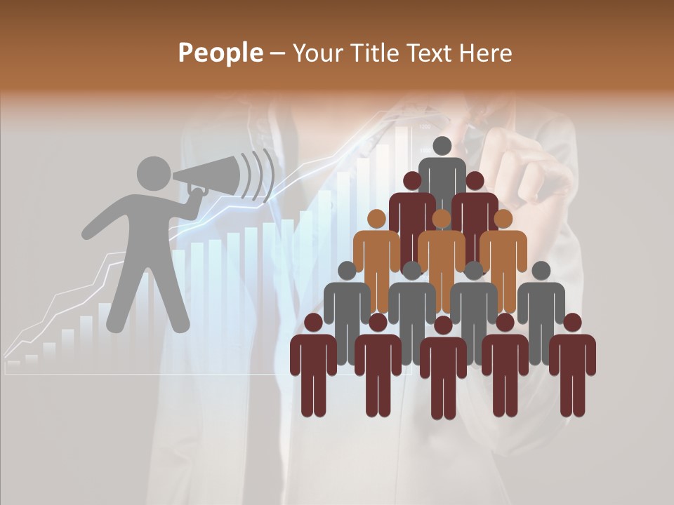 A Business Woman Writing On A Chart With A Marker PowerPoint Template