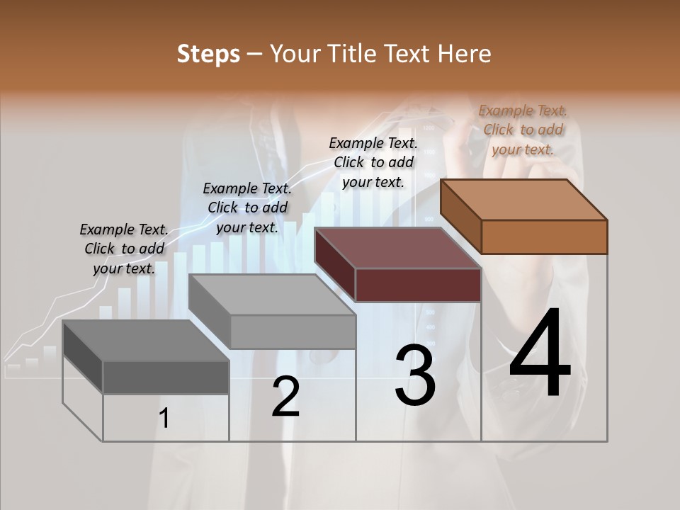 A Business Woman Writing On A Chart With A Marker PowerPoint Template