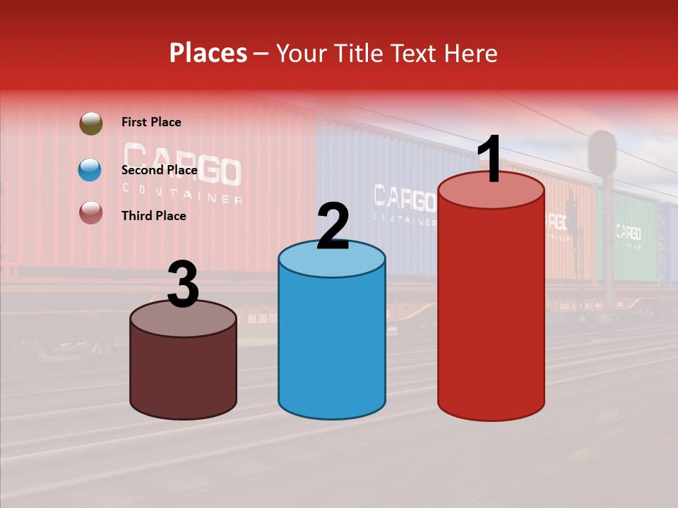 Flatcars Yard Shipping PowerPoint Template