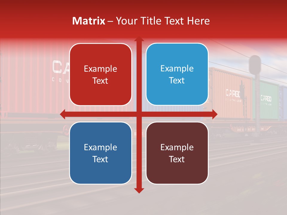 Flatcars Yard Shipping PowerPoint Template