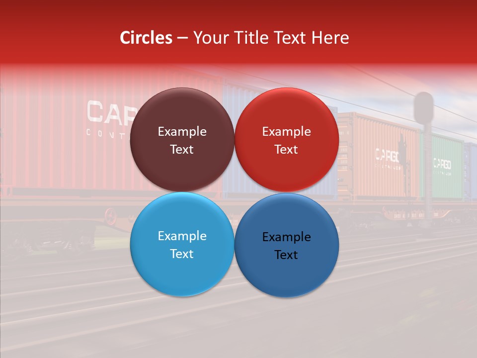 Flatcars Yard Shipping PowerPoint Template