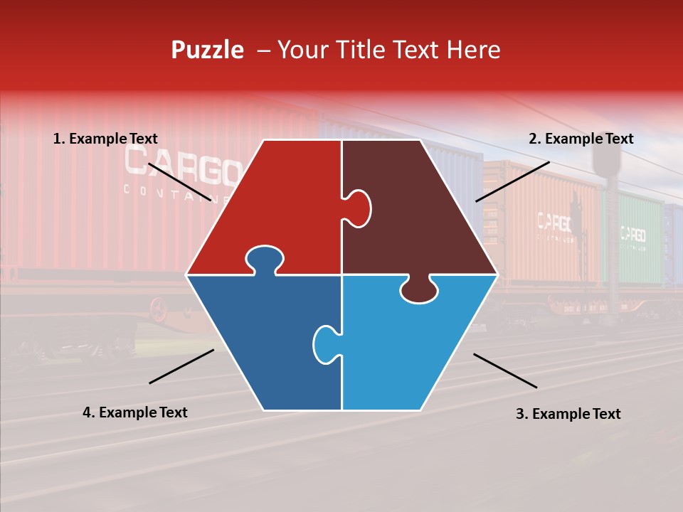 Flatcars Yard Shipping PowerPoint Template