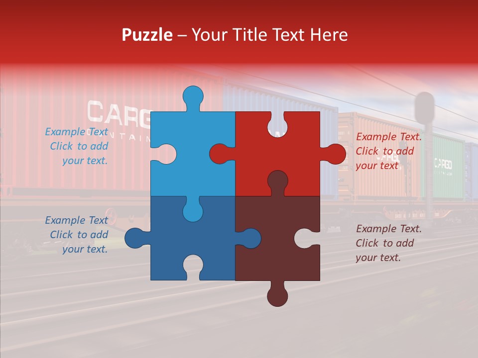 Flatcars Yard Shipping PowerPoint Template