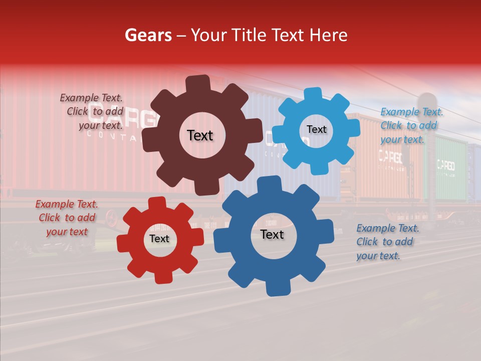 Flatcars Yard Shipping PowerPoint Template