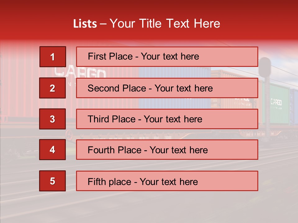 Flatcars Yard Shipping PowerPoint Template
