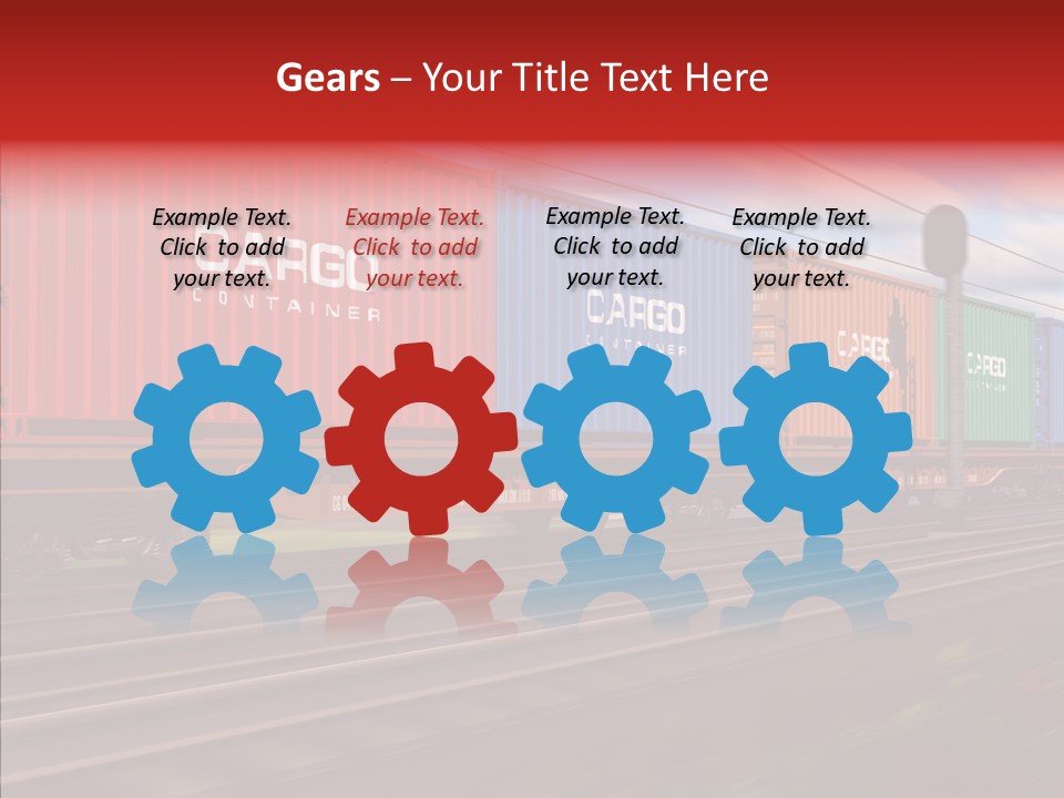 Flatcars Yard Shipping PowerPoint Template