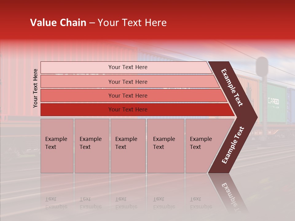 Flatcars Yard Shipping PowerPoint Template