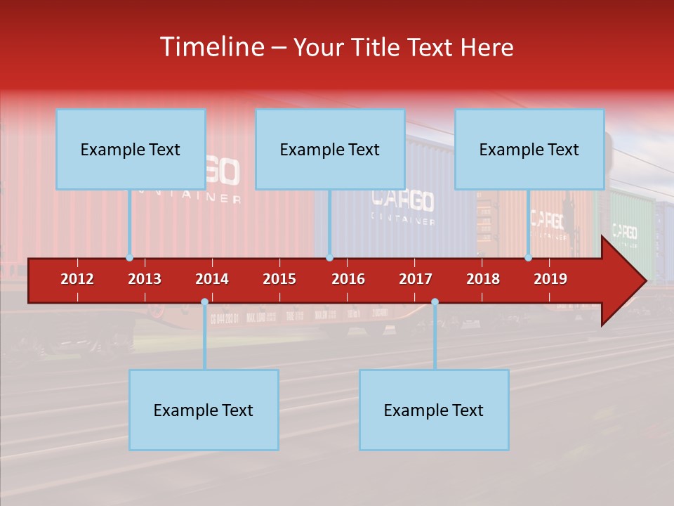 Flatcars Yard Shipping PowerPoint Template