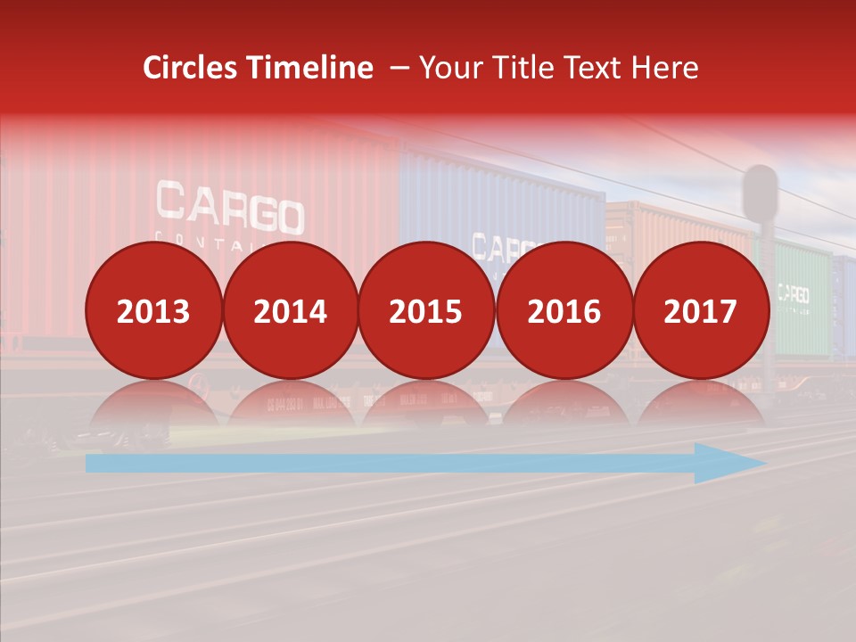 Flatcars Yard Shipping PowerPoint Template