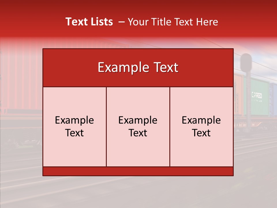 Flatcars Yard Shipping PowerPoint Template