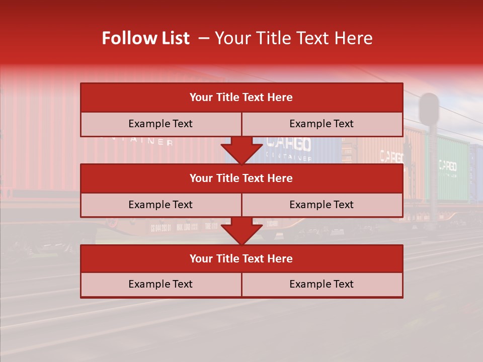 Flatcars Yard Shipping PowerPoint Template