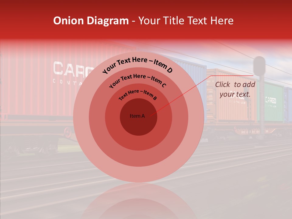 Flatcars Yard Shipping PowerPoint Template