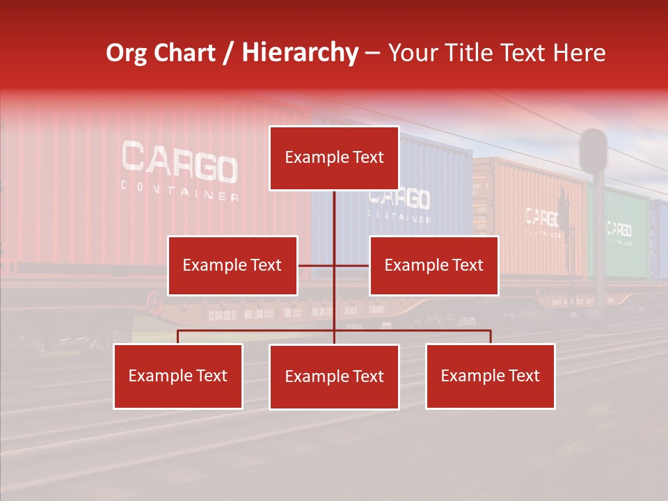 Flatcars Yard Shipping PowerPoint Template