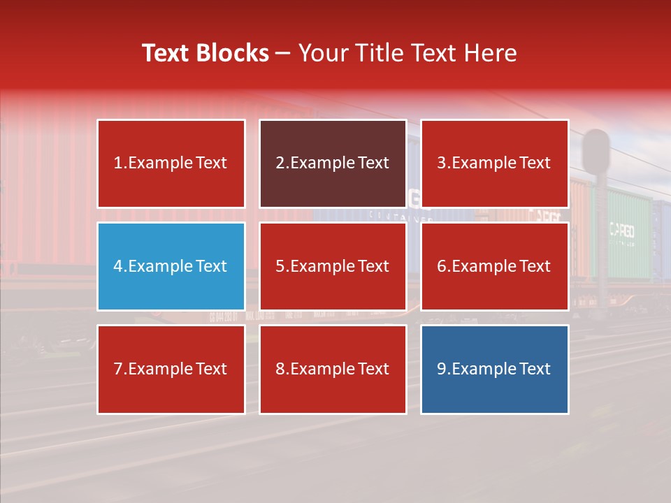 Flatcars Yard Shipping PowerPoint Template