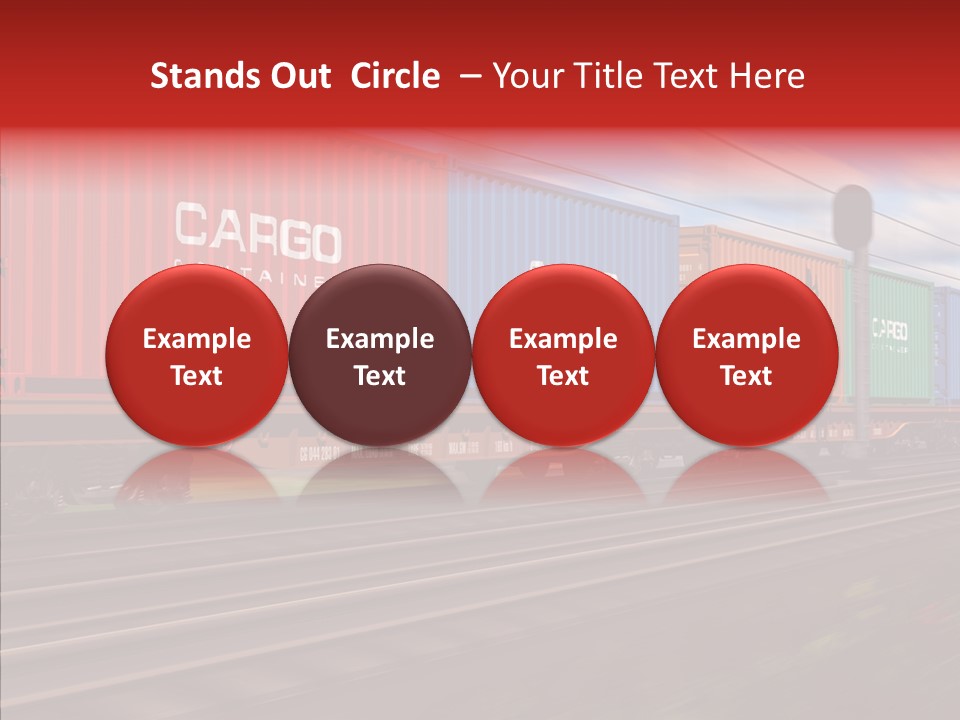 Flatcars Yard Shipping PowerPoint Template