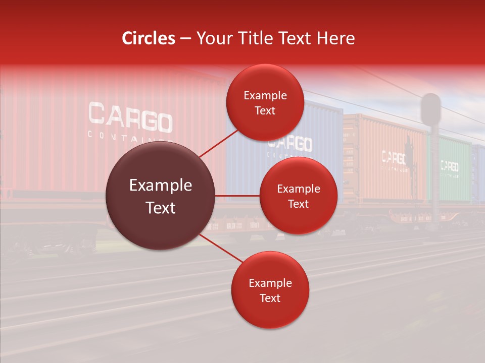 Flatcars Yard Shipping PowerPoint Template