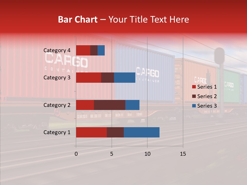 Flatcars Yard Shipping PowerPoint Template