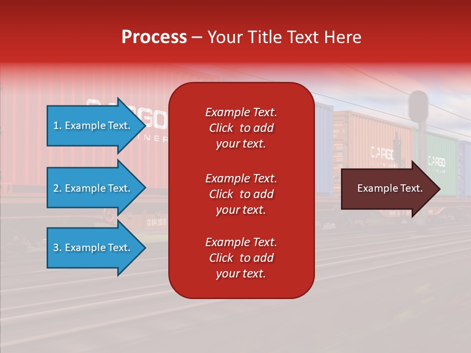 Flatcars Yard Shipping PowerPoint Template