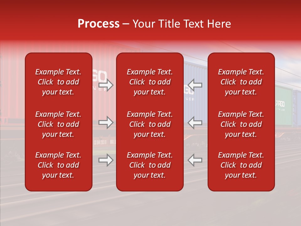 Flatcars Yard Shipping PowerPoint Template