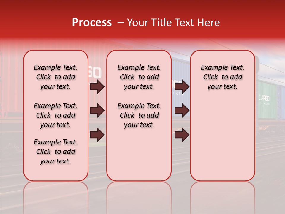 Flatcars Yard Shipping PowerPoint Template