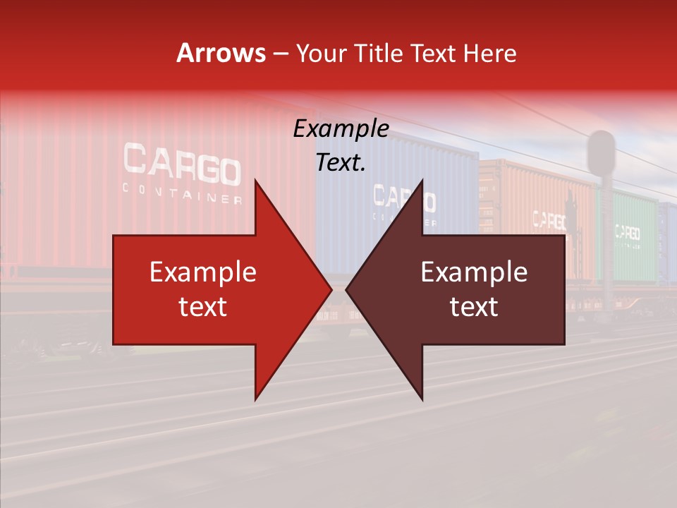 Flatcars Yard Shipping PowerPoint Template