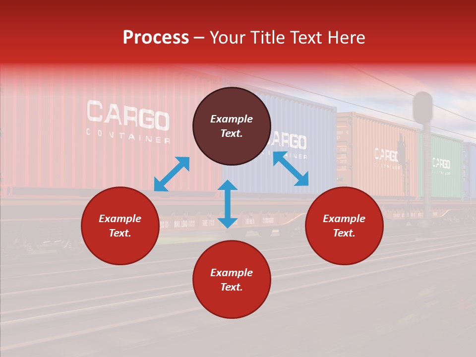 Flatcars Yard Shipping PowerPoint Template