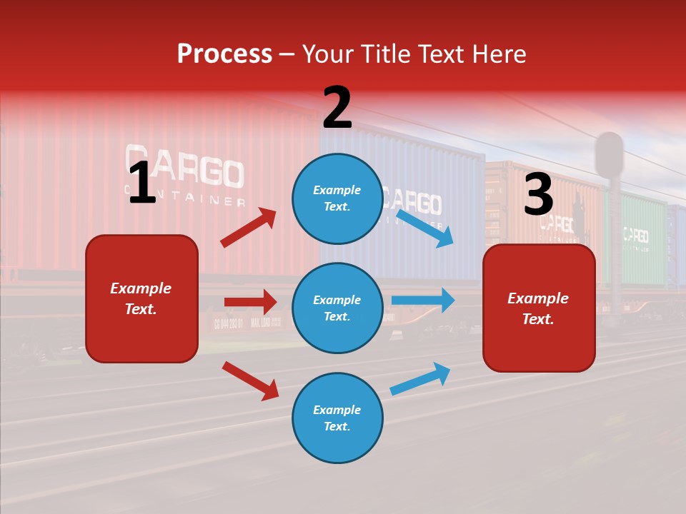 Flatcars Yard Shipping PowerPoint Template