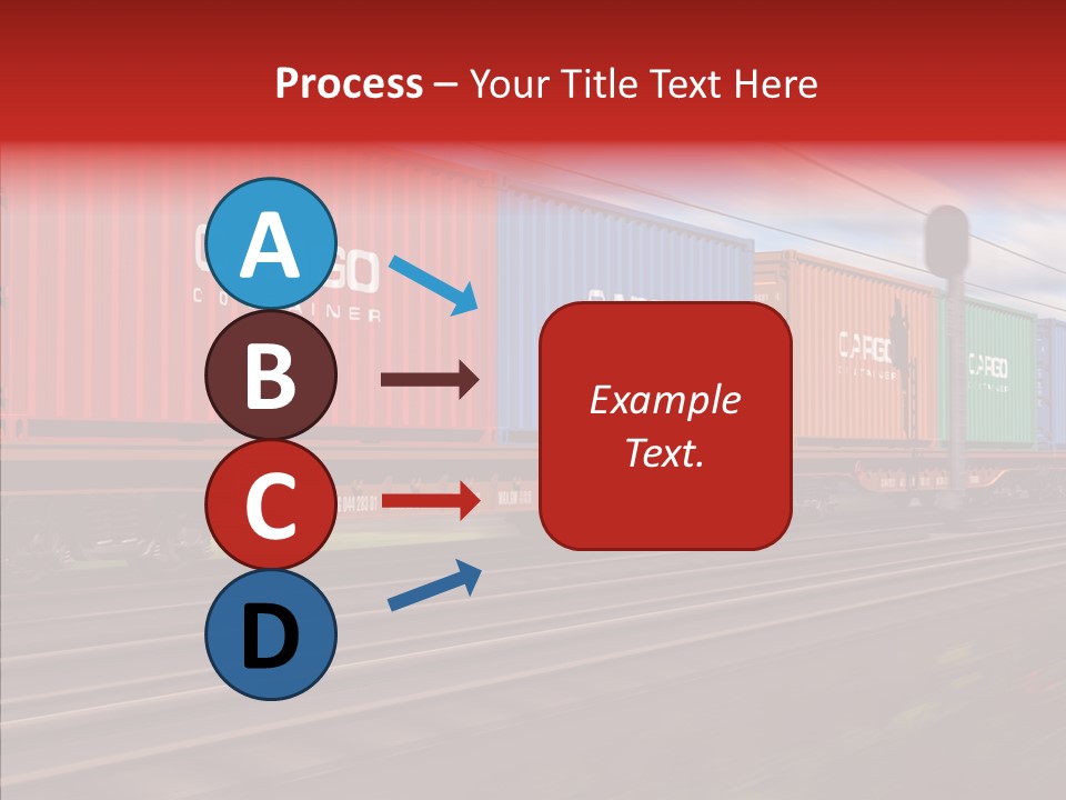 Flatcars Yard Shipping PowerPoint Template