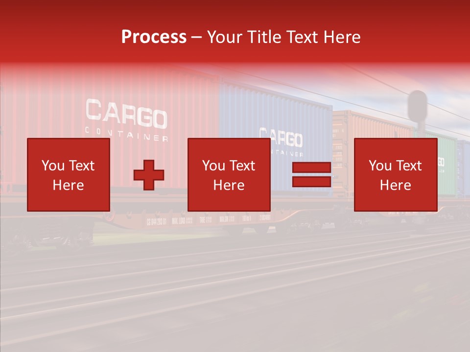 Flatcars Yard Shipping PowerPoint Template