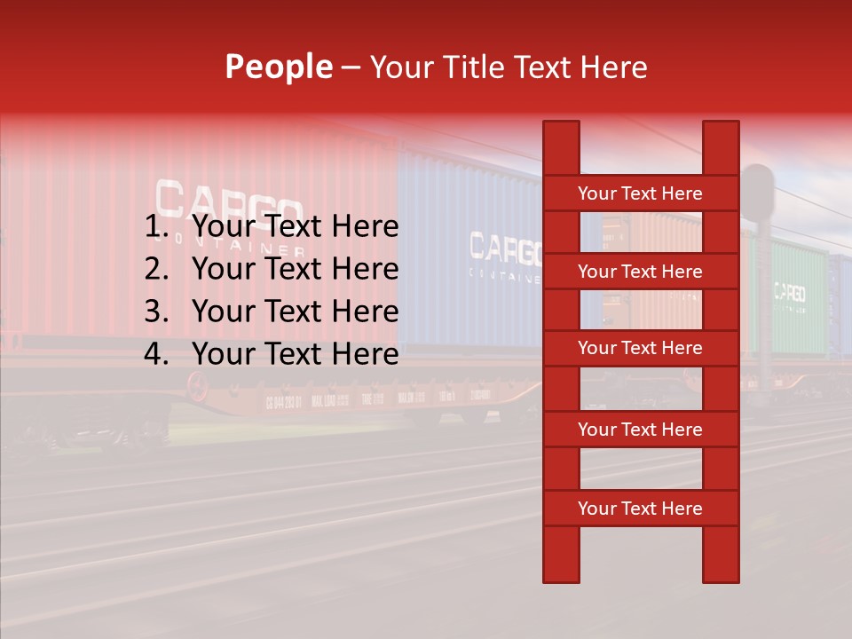 Flatcars Yard Shipping PowerPoint Template