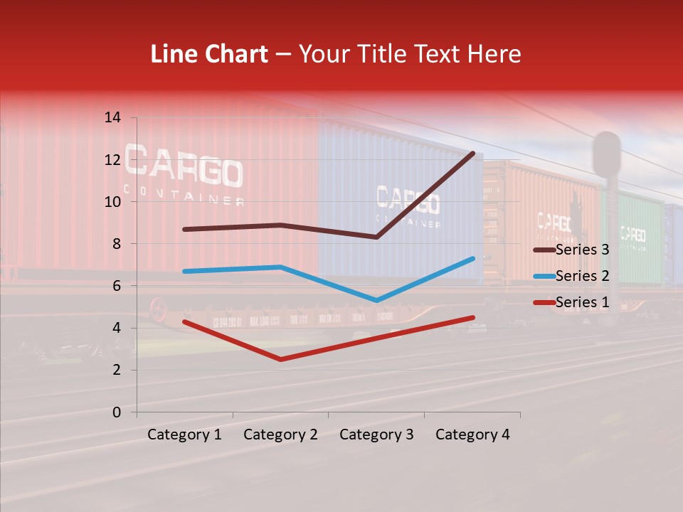 Flatcars Yard Shipping PowerPoint Template