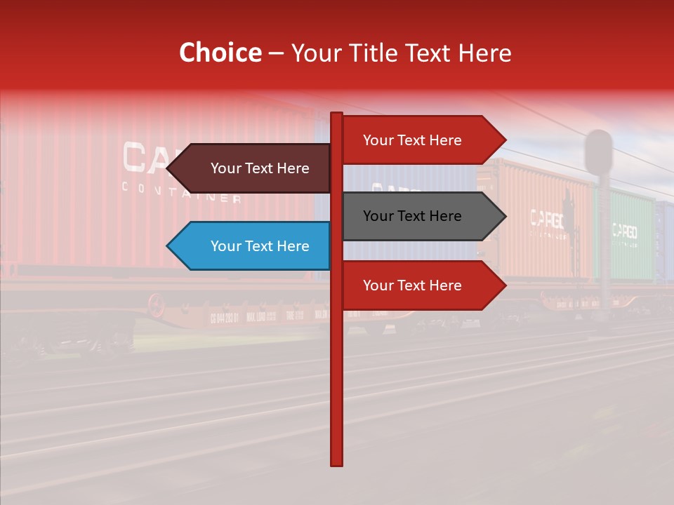 Flatcars Yard Shipping PowerPoint Template