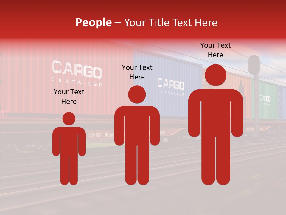 Flatcars Yard Shipping PowerPoint Template