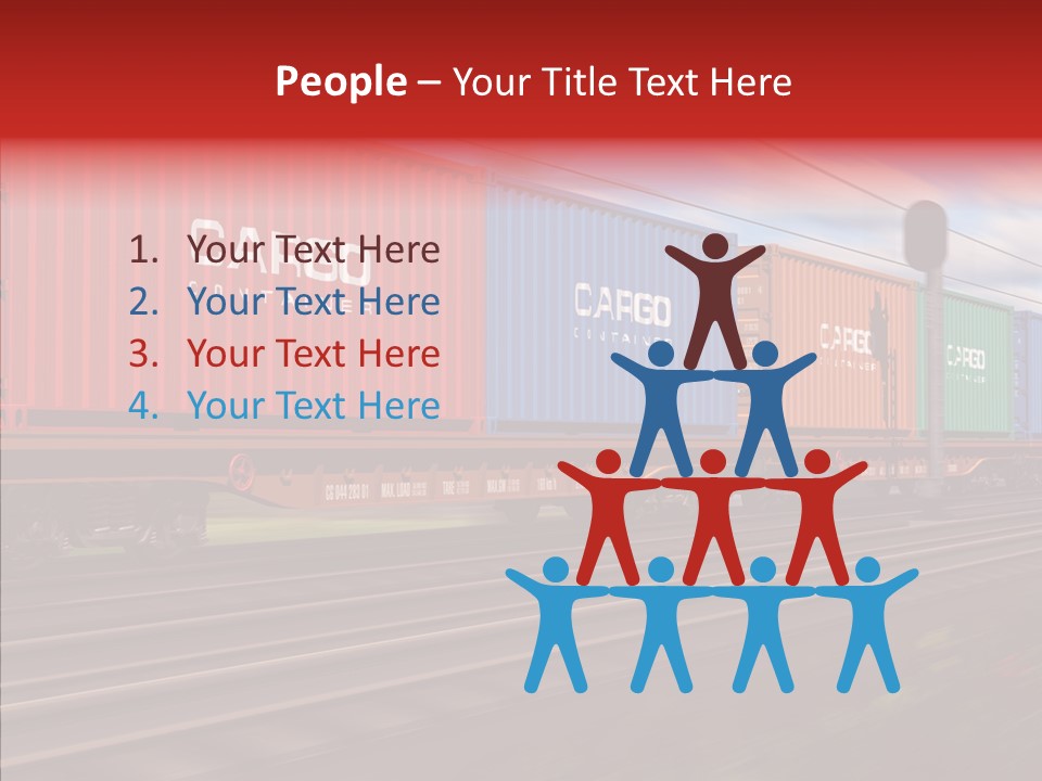 Flatcars Yard Shipping PowerPoint Template
